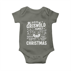 Funny Christmas Vacation Eggnog Baby Onesie Griswold Family Can I Refill Your Eggnogs Xmas Movie TS11 Military Green Print Your Wear