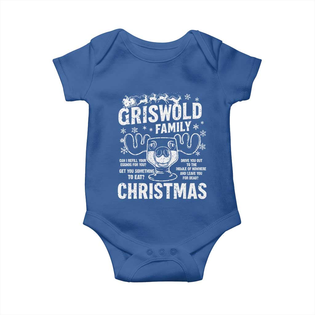 Funny Christmas Vacation Eggnog Baby Onesie Griswold Family Can I Refill Your Eggnogs Xmas Movie TS11 Royal Blue Print Your Wear