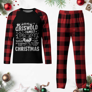 Funny Christmas Vacation Eggnog Plaid Pajama Set Griswold Family Can I Refill Your Eggnogs Xmas Movie TS11 Buffalo Plaid Print Your Wear
