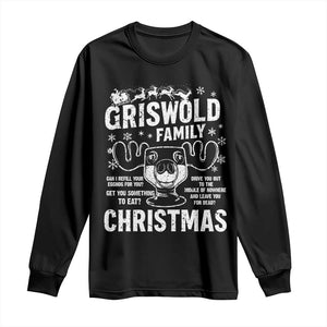 Funny Christmas Vacation Eggnog Long Sleeve Shirt Griswold Family Can I Refill Your Eggnogs Xmas Movie TS11 Black Print Your Wear