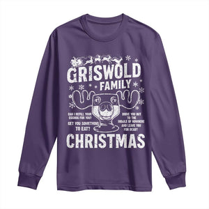 Funny Christmas Vacation Eggnog Long Sleeve Shirt Griswold Family Can I Refill Your Eggnogs Xmas Movie TS11 Purple Print Your Wear