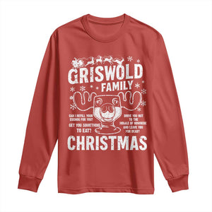 Funny Christmas Vacation Eggnog Long Sleeve Shirt Griswold Family Can I Refill Your Eggnogs Xmas Movie TS11 Red Print Your Wear