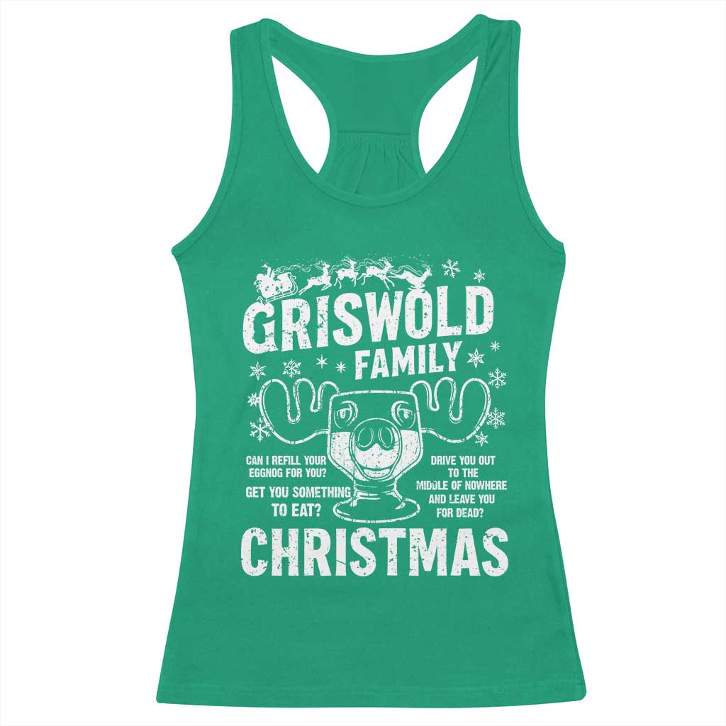 Funny Christmas Vacation Eggnog Racerback Tank Top Griswold Family Can I Refill Your Eggnogs Xmas Movie TS11 Irish Green Print Your Wear