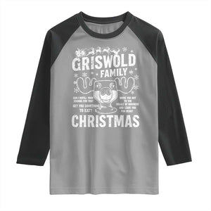 Funny Christmas Vacation Eggnog Raglan Shirt Griswold Family Can I Refill Your Eggnogs Xmas Movie TS11 Sport Gray Black Print Your Wear