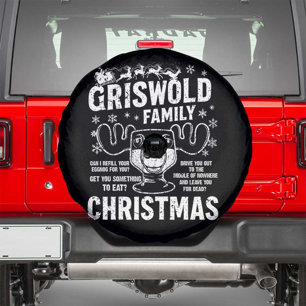Funny Christmas Vacation Eggnog Spare Tire Cover Griswold Family Can I Refill Your Eggnogs Xmas Movie TS11 Black Print Your Wear