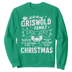 Funny Christmas Vacation Eggnog Sweatshirt Griswold Family Can I Refill Your Eggnogs Xmas Movie TS11 Irish Green Print Your Wear