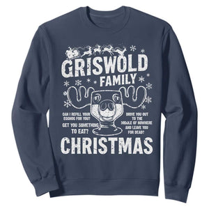 Funny Christmas Vacation Eggnog Sweatshirt Griswold Family Can I Refill Your Eggnogs Xmas Movie TS11 Navy Print Your Wear
