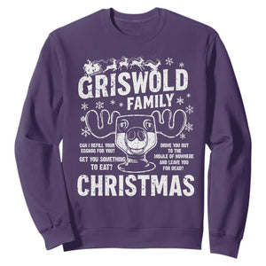 Funny Christmas Vacation Eggnog Sweatshirt Griswold Family Can I Refill Your Eggnogs Xmas Movie TS11 Purple Print Your Wear