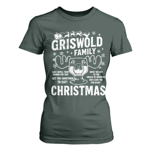 Funny Christmas Vacation Eggnog T Shirt For Women Griswold Family Can I Refill Your Eggnogs Xmas Movie TS11 Dark Forest Green Print Your Wear