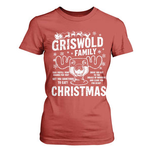 Funny Christmas Vacation Eggnog T Shirt For Women Griswold Family Can I Refill Your Eggnogs Xmas Movie TS11 Red Print Your Wear