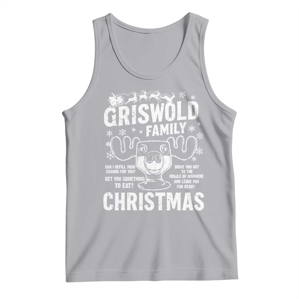 Funny Christmas Vacation Eggnog Tank Top Griswold Family Can I Refill Your Eggnogs Xmas Movie TS11 Athletic Heather Print Your Wear