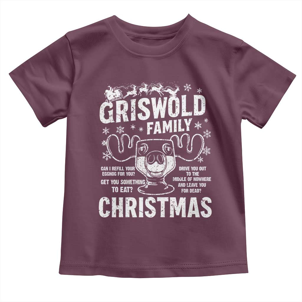 Funny Christmas Vacation Eggnog Toddler T Shirt Griswold Family Can I Refill Your Eggnogs Xmas Movie TS11 Maroon Print Your Wear