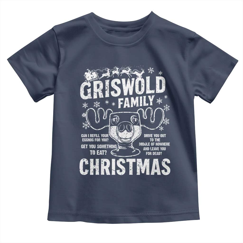 Funny Christmas Vacation Eggnog Toddler T Shirt Griswold Family Can I Refill Your Eggnogs Xmas Movie TS11 Navy Print Your Wear