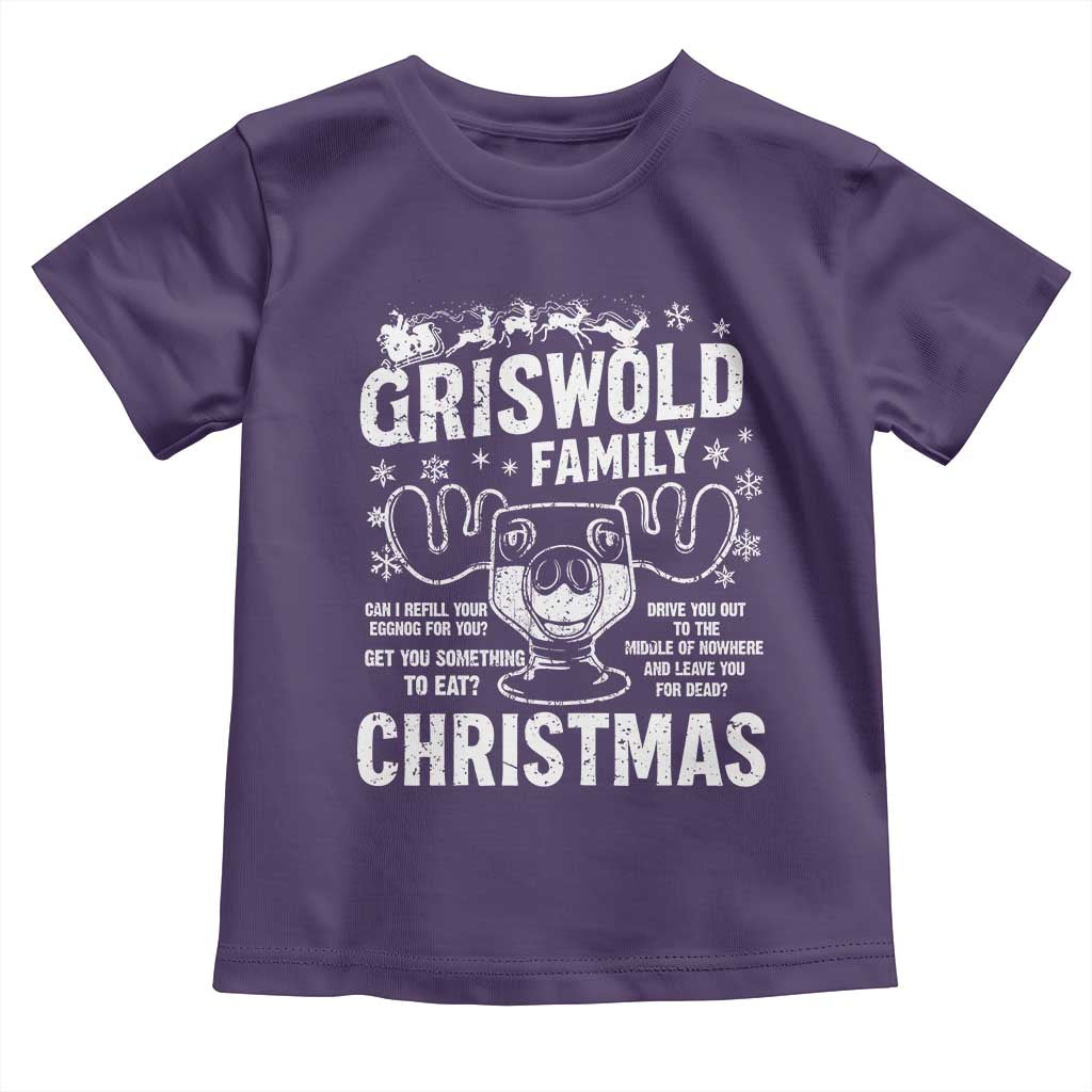 Funny Christmas Vacation Eggnog Toddler T Shirt Griswold Family Can I Refill Your Eggnogs Xmas Movie TS11 Purple Print Your Wear