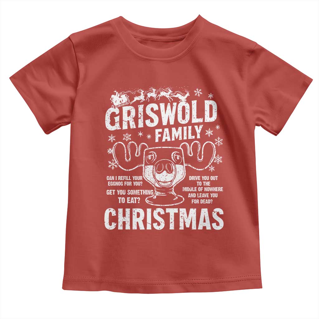 Funny Christmas Vacation Eggnog Toddler T Shirt Griswold Family Can I Refill Your Eggnogs Xmas Movie TS11 Red Print Your Wear