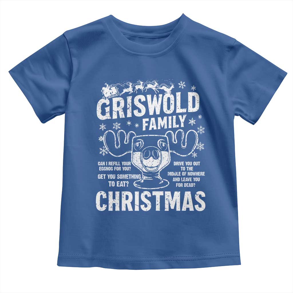 Funny Christmas Vacation Eggnog Toddler T Shirt Griswold Family Can I Refill Your Eggnogs Xmas Movie TS11 Royal Blue Print Your Wear