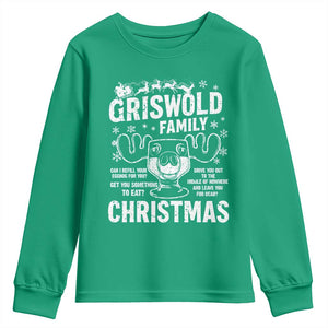 Funny Christmas Vacation Eggnog Youth Sweatshirt Griswold Family Can I Refill Your Eggnogs Xmas Movie TS11 Irish Green Print Your Wear