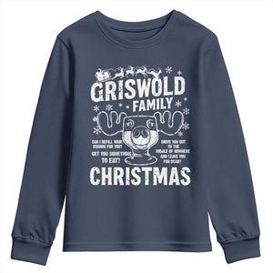 Funny Christmas Vacation Eggnog Youth Sweatshirt Griswold Family Can I Refill Your Eggnogs Xmas Movie TS11 Navy Print Your Wear