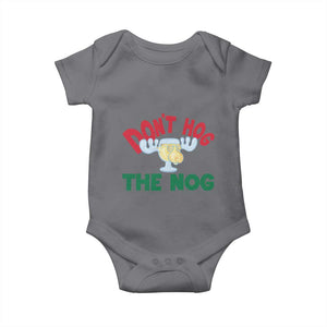 Funny Dont Hog The Nog Christmas Movie Baby Onesie Xmas Vacation Eggnog Moose TS11 Charcoal Print Your Wear