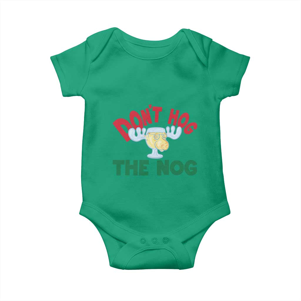Funny Dont Hog The Nog Christmas Movie Baby Onesie Xmas Vacation Eggnog Moose TS11 Irish Green Print Your Wear