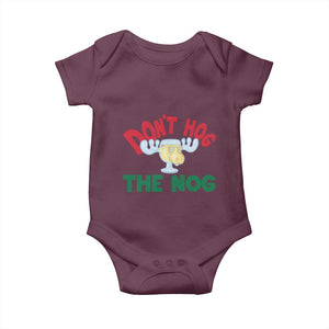Funny Dont Hog The Nog Christmas Movie Baby Onesie Xmas Vacation Eggnog Moose TS11 Maroon Print Your Wear