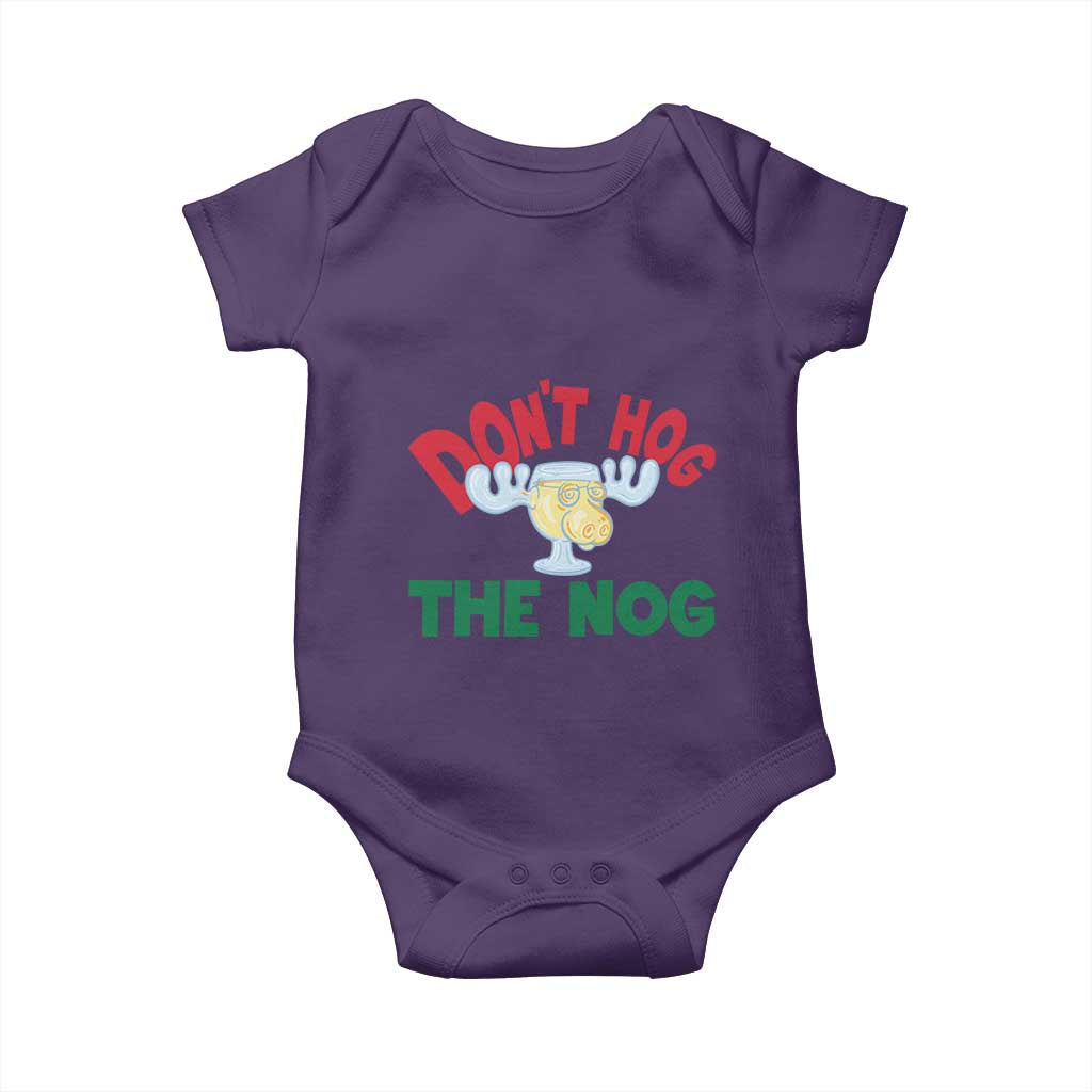 Funny Dont Hog The Nog Christmas Movie Baby Onesie Xmas Vacation Eggnog Moose TS11 Purple Print Your Wear