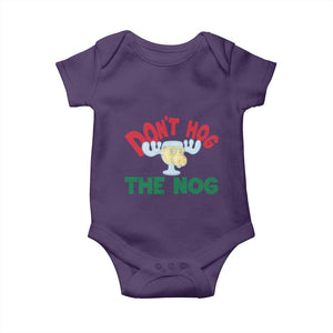 Funny Dont Hog The Nog Christmas Movie Baby Onesie Xmas Vacation Eggnog Moose TS11 Purple Print Your Wear