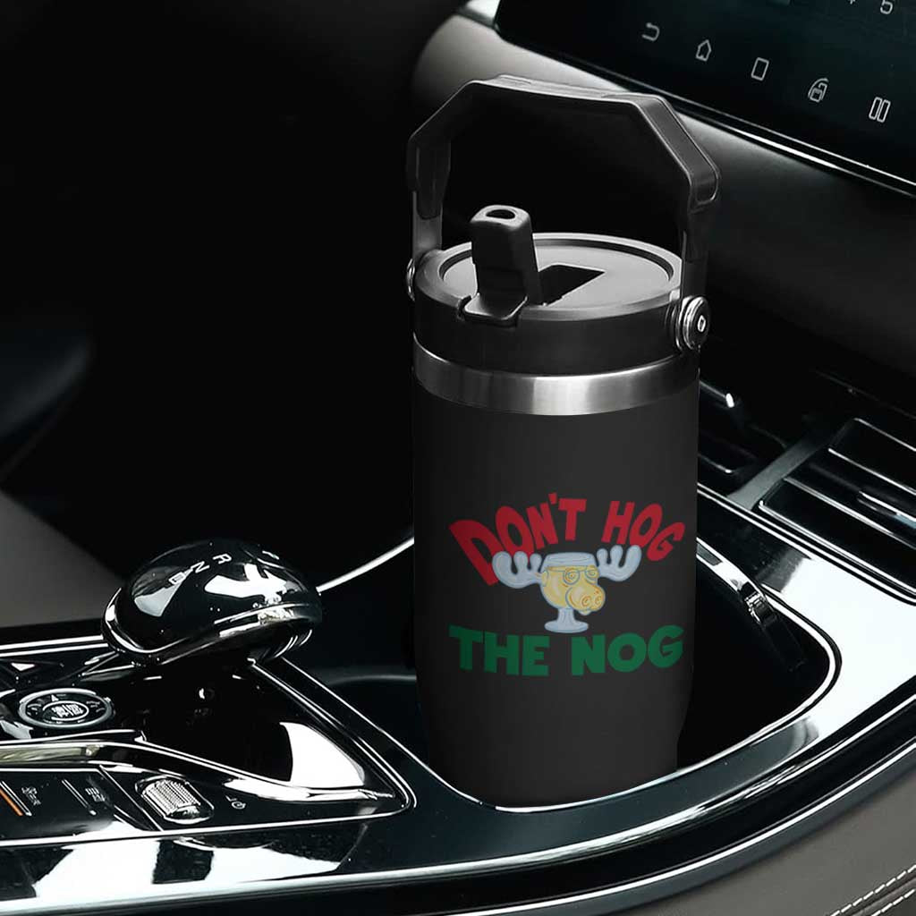 Funny Dont Hog The Nog Christmas Movie Flip Straw Tumbler Xmas Vacation Eggnog Moose TS11 Print Your Wear