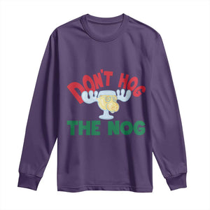 Funny Dont Hog The Nog Christmas Movie Long Sleeve Shirt Xmas Vacation Eggnog Moose TS11 Purple Print Your Wear