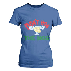 Funny Dont Hog The Nog Christmas Movie T Shirt For Women Xmas Vacation Eggnog Moose TS11 Royal Blue Print Your Wear