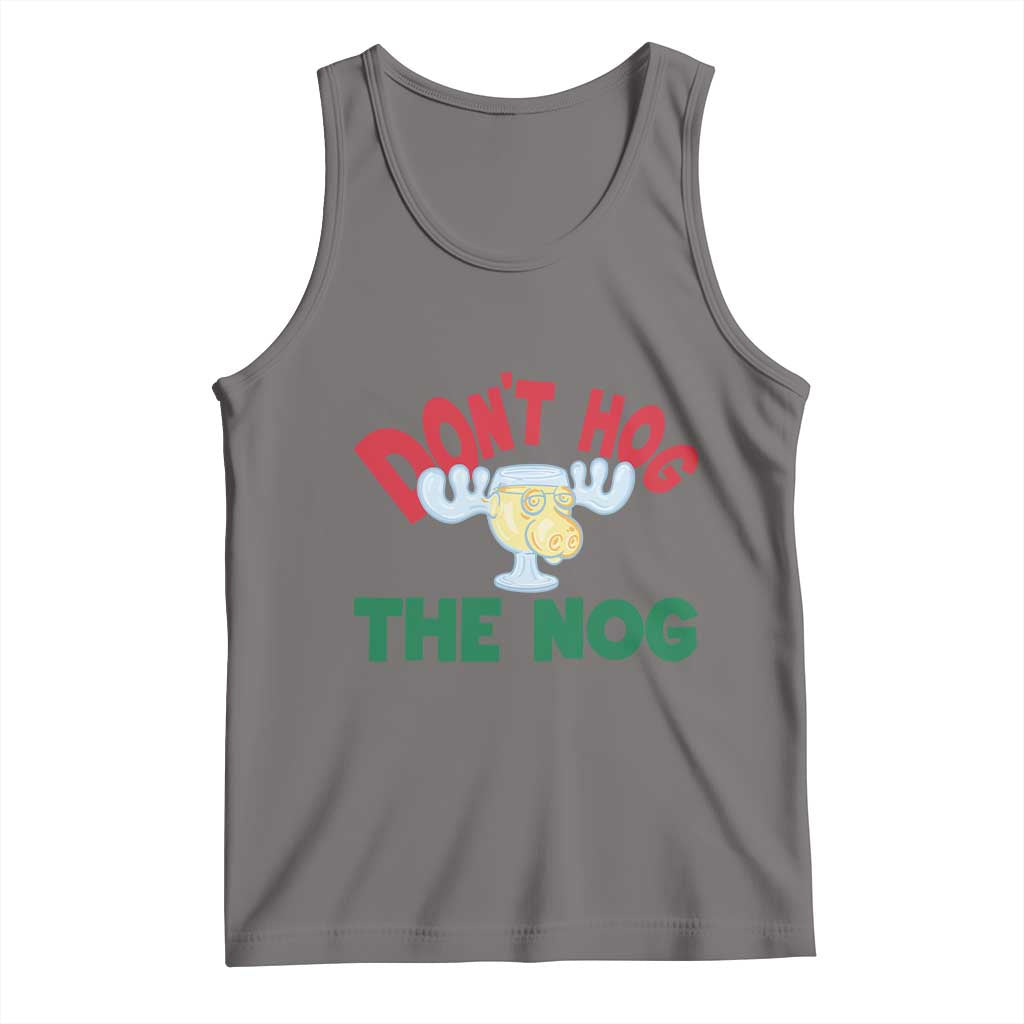 Funny Dont Hog The Nog Christmas Movie Tank Top Xmas Vacation Eggnog Moose TS11 Deep Heather Print Your Wear