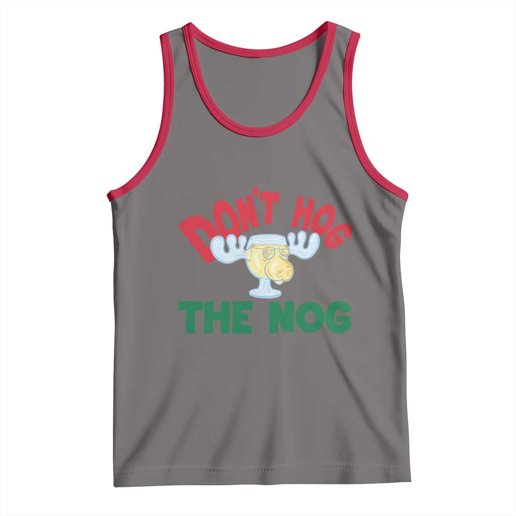 Funny Dont Hog The Nog Christmas Movie Tank Top Xmas Vacation Eggnog Moose TS11 Deep Heather Red Print Your Wear