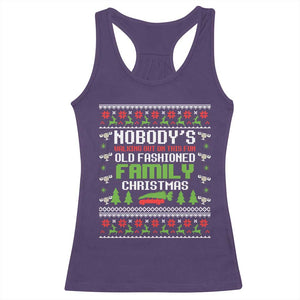 Funny Christmas Vacation Movie Racerback Tank Top Nobodys Walking Out On This Fun Old Fashioned Family Christmas TS11 Purple Print Your Wear