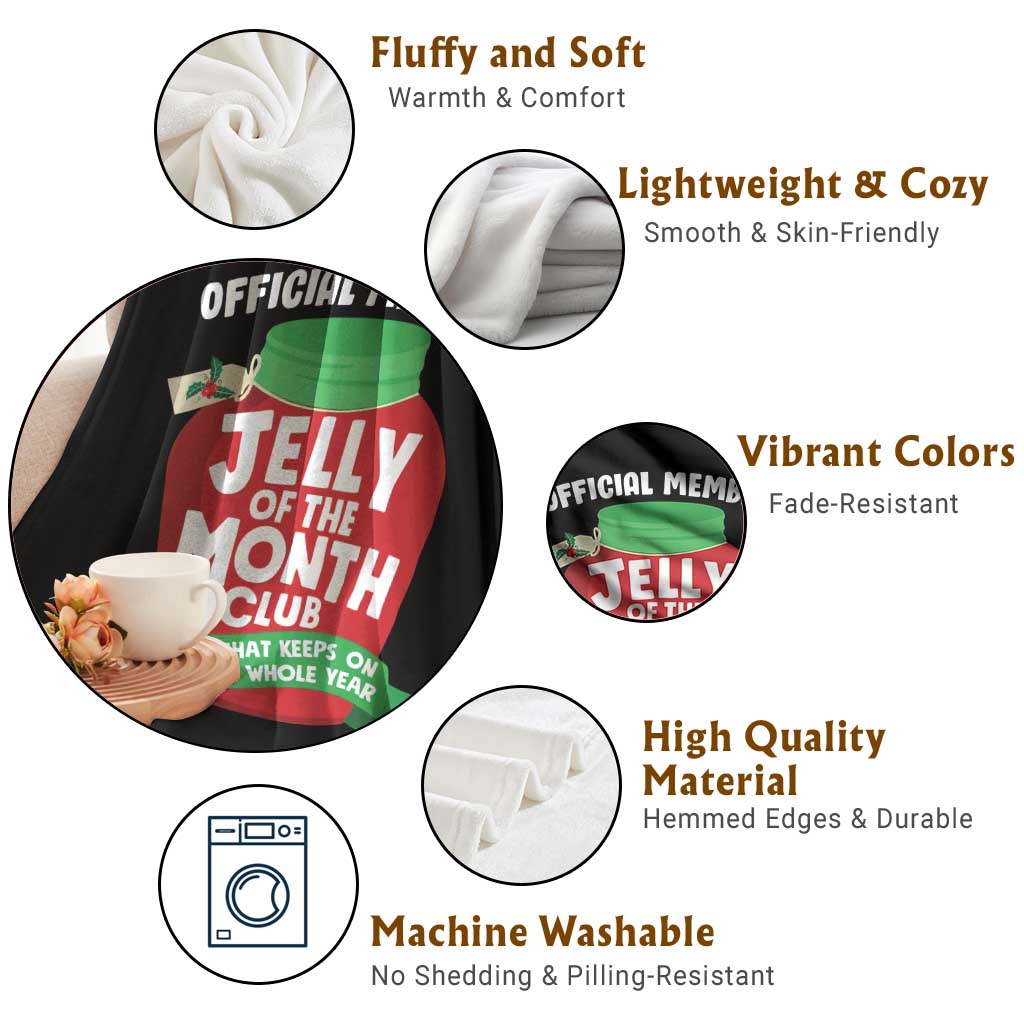Funny Christmas Vacation Movie Throw Blanket Official Member Jelly Of The Month Club TS11 Print Your Wear