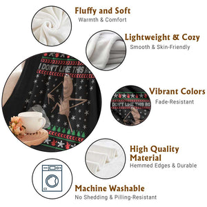 Funny Marcus The Worm Christmas Throw Blanket I Dont Like This Rock Xmas Meme TS11 Print Your Wear