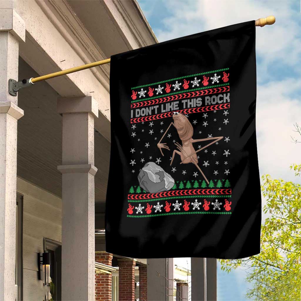 Funny Marcus The Worm Christmas Garden Flag I Dont Like This Rock Xmas Meme TS11 Print Your Wear