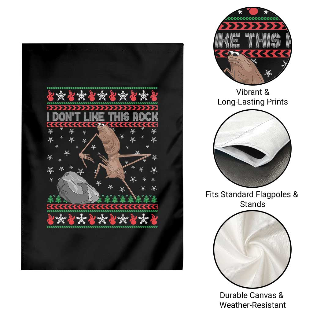 Funny Marcus The Worm Christmas Garden Flag I Dont Like This Rock Xmas Meme TS11 Print Your Wear