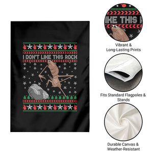 Funny Marcus The Worm Christmas Garden Flag I Dont Like This Rock Xmas Meme TS11 Print Your Wear