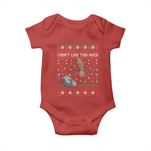 Funny Marcus The Worm Christmas Baby Onesie I Dont Like This Rock Xmas Meme TS11 Red Print Your Wear