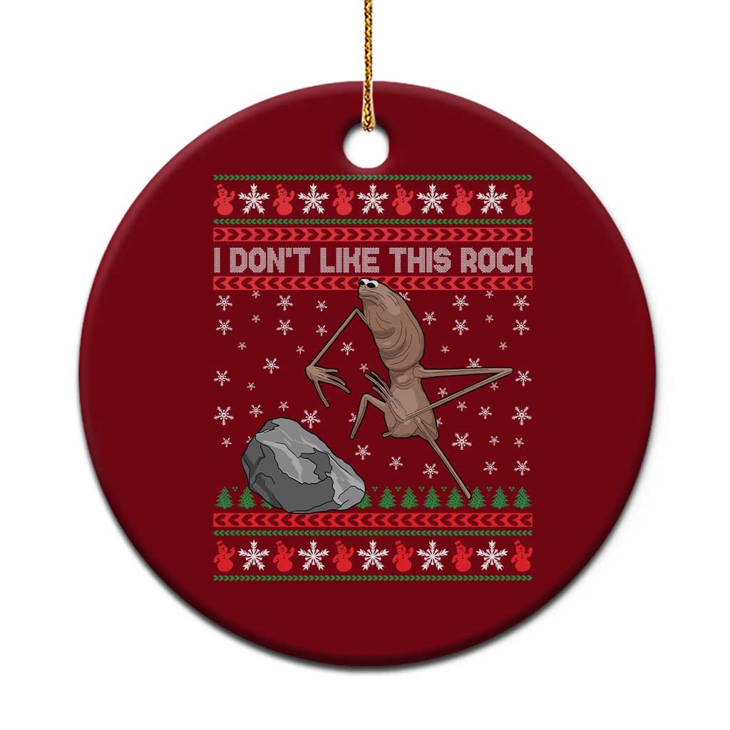 Funny Marcus The Worm Christmas Ceramic Ornament I Dont Like This Rock Xmas Meme TS11 1pc Red Print Your Wear