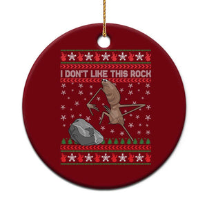 Funny Marcus The Worm Christmas Ceramic Ornament I Dont Like This Rock Xmas Meme TS11 1pc Red Print Your Wear