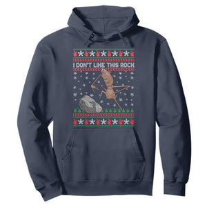 Funny Marcus The Worm Christmas Hoodie I Dont Like This Rock Xmas Meme TS11 Navy Print Your Wear