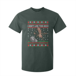Funny Marcus The Worm Christmas T Shirt For Kid I Dont Like This Rock Xmas Meme TS11 Dark Forest Green Print Your Wear
