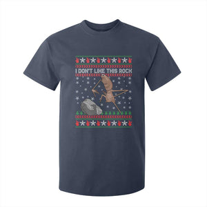 Funny Marcus The Worm Christmas T Shirt For Kid I Dont Like This Rock Xmas Meme TS11 Navy Print Your Wear