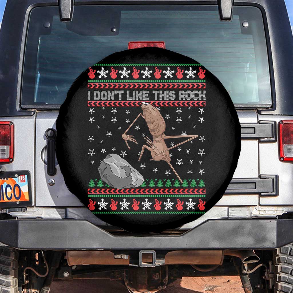 Funny Marcus The Worm Christmas Spare Tire Cover I Dont Like This Rock Xmas Meme TS11 No hole Black Print Your Wear