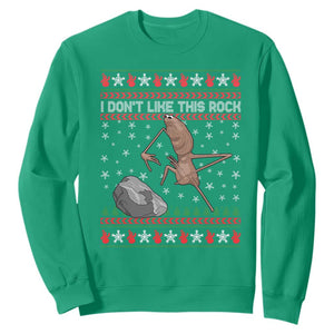 Funny Marcus The Worm Christmas Sweatshirt I Dont Like This Rock Xmas Meme TS11 Irish Green Print Your Wear