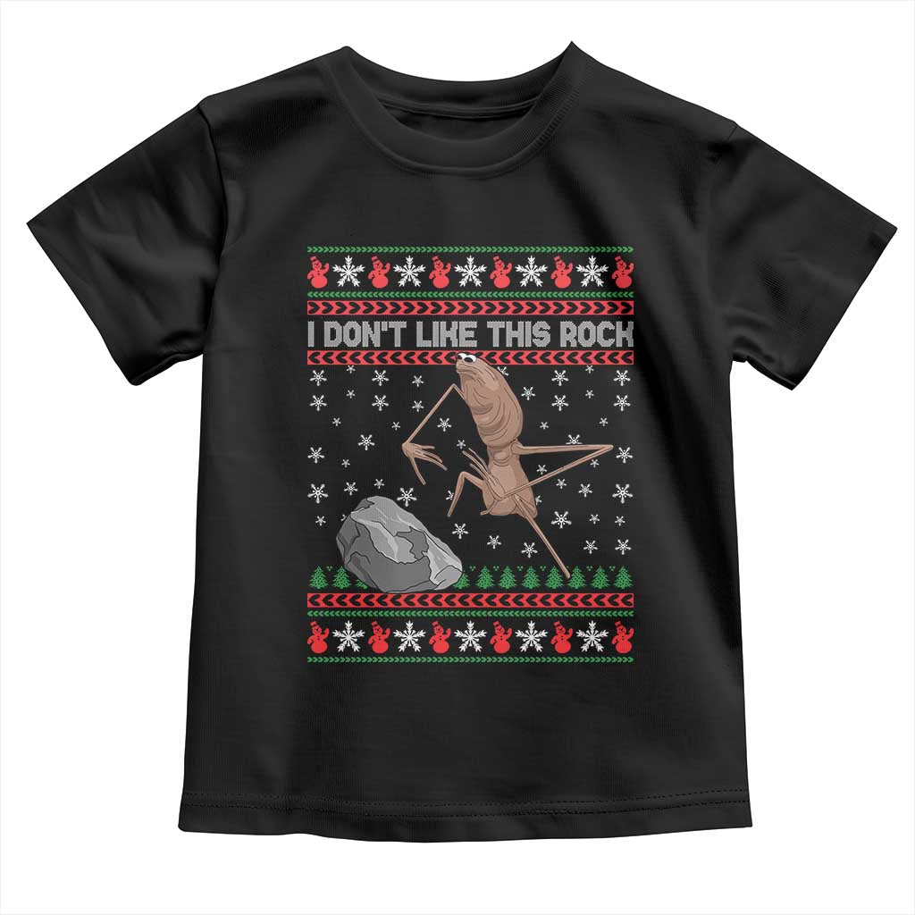 Funny Marcus The Worm Christmas Toddler T Shirt I Dont Like This Rock Xmas Meme TS11 Black Print Your Wear