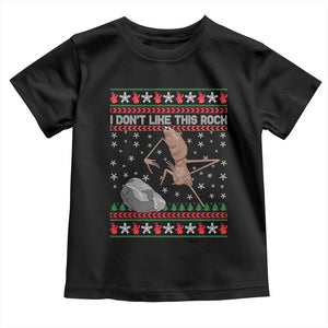 Funny Marcus The Worm Christmas Toddler T Shirt I Dont Like This Rock Xmas Meme TS11 Black Print Your Wear
