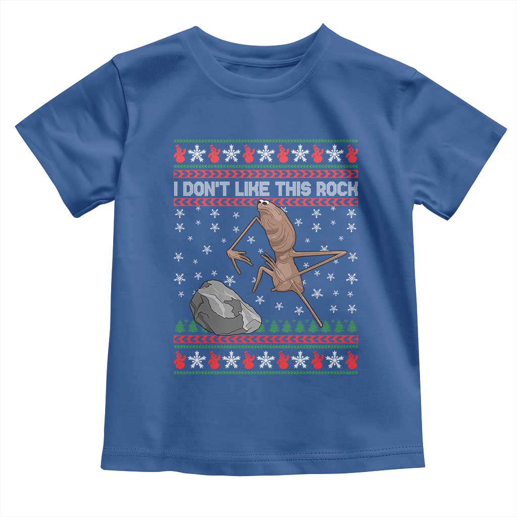 Funny Marcus The Worm Christmas Toddler T Shirt I Dont Like This Rock Xmas Meme TS11 Royal Blue Print Your Wear