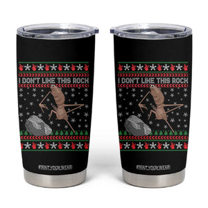 Funny Marcus The Worm Christmas Tumbler Cup I Dont Like This Rock Xmas Meme TS11 Black Print Your Wear